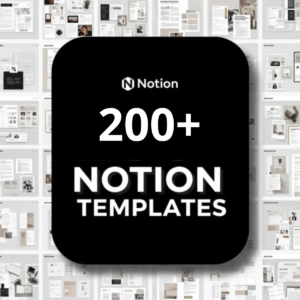 200+ Notion Templates – Ultimate Productivity Template Bundle